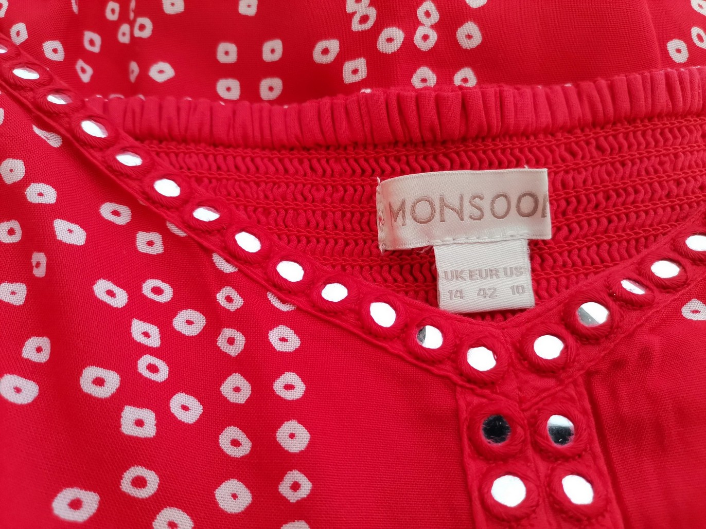 Monsoon Rozmiar 14 (42) Kolor Czerwony Odkryte Ramiona Sukienka Maxi Bezrękawnik Długa Materiał Wiskoza 100% Monsoon Rozmiar 14 (42) Kolor Czerwony Odkryte Ramiona Sukienka Maxi Bezrękawnik Długa Materiał Wiskoza 100%