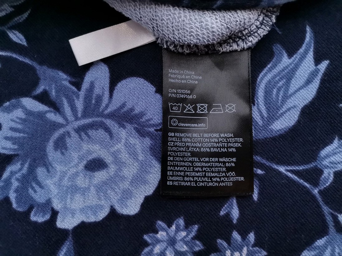 H&m Rozmiar 158/164 (34/36) Kolor Granatowy Crew Neck Sukienka Sweterkowa Długi rękaw Do Kolan Materiał Bawełna