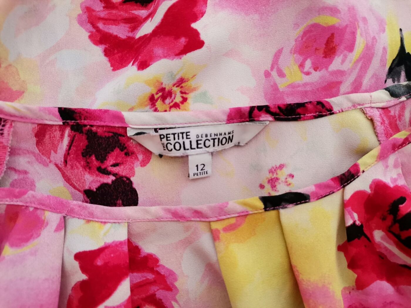 Petite Collection Rozmiar 12 (40) Kolor Różowy W łódkę Bluzka Krótki rękaw