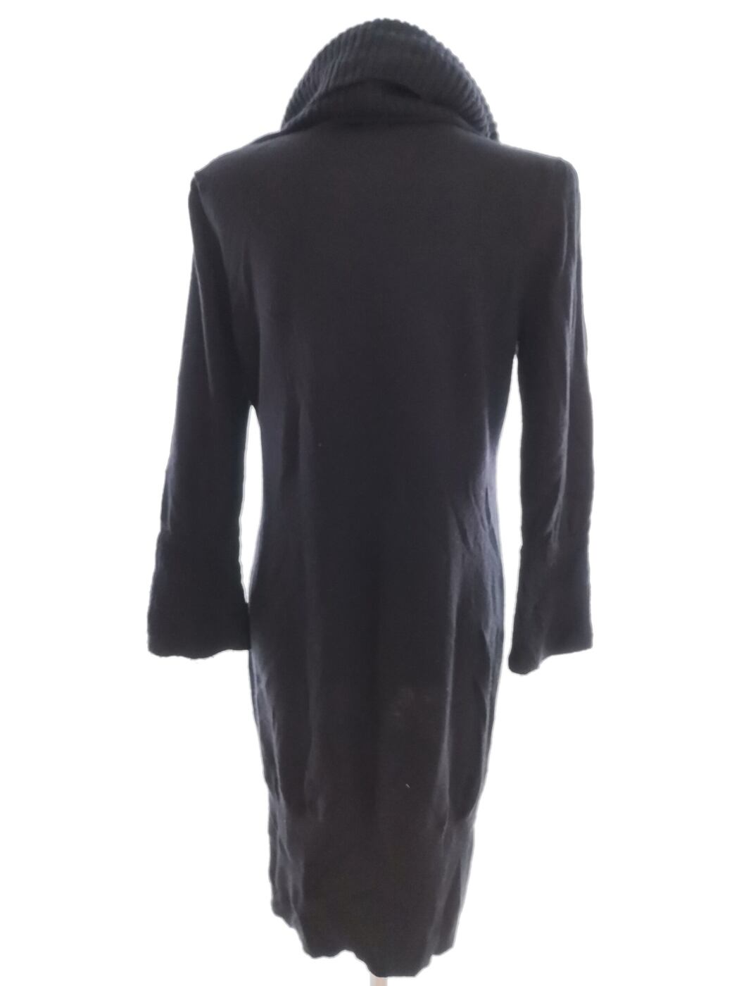 Karen MILLEN Rozmiar 4 (42) Kolor Czarny Golf Sukienka Sweterkowa Długi rękaw Midi Materiał Wełna Merino Karen MILLEN Rozmiar 4 (42) Kolor Czarny Golf Sukienka Sweterkowa Długi rękaw Midi Materiał Wełna Merino