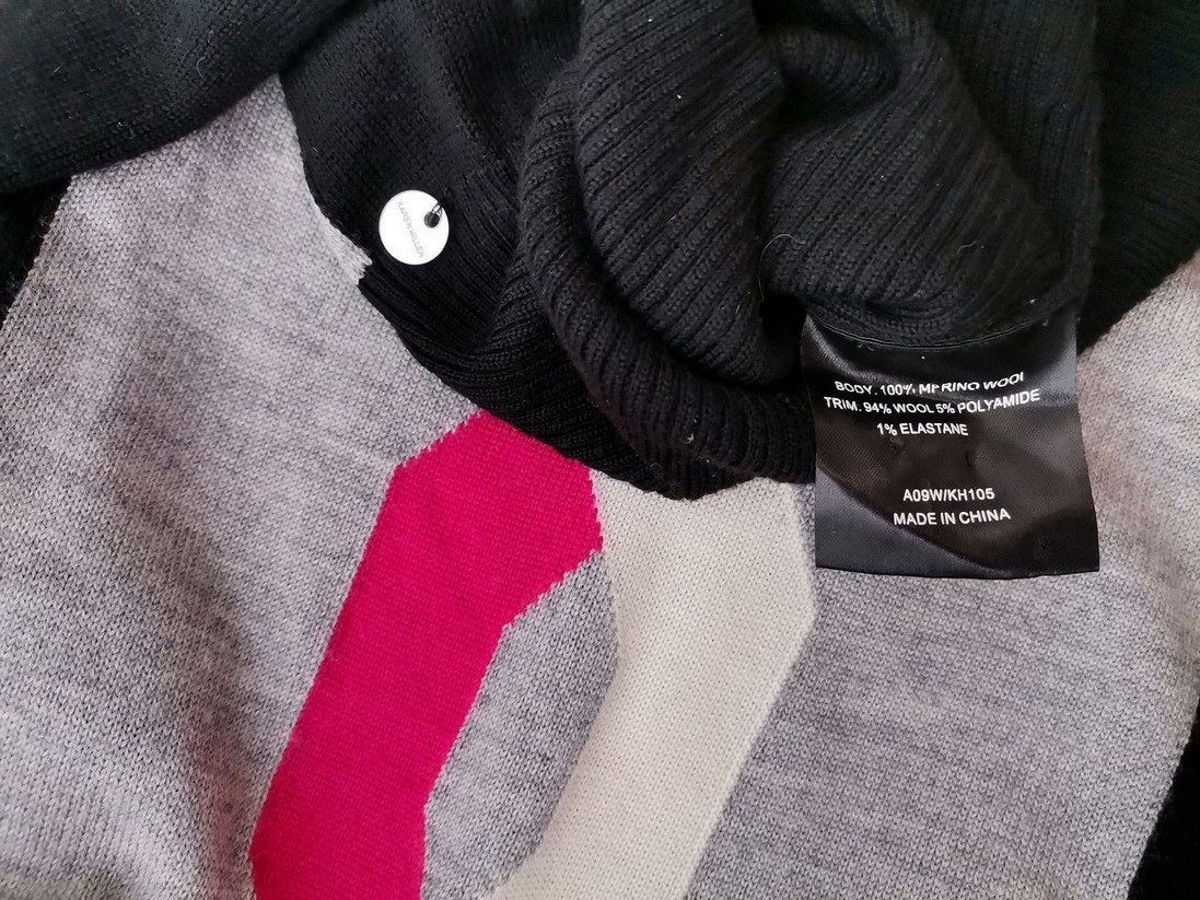 Karen MILLEN Rozmiar 4 (42) Kolor Czarny Golf Sukienka Sweterkowa Długi rękaw Midi Materiał Wełna Merino Karen MILLEN Rozmiar 4 (42) Kolor Czarny Golf Sukienka Sweterkowa Długi rękaw Midi Materiał Wełna Merino