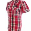 Jack & jones Rozmiar S Kolor Czerwony Krata Kołnierz Męska Koszula Casual Krótki rękaw Materiał Bawełna 100%