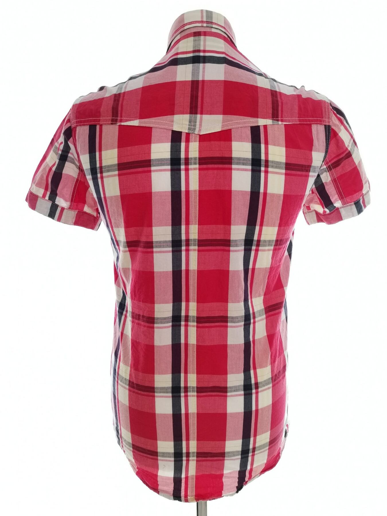 IMG_20210622_105522.jpg Jack & jones Rozmiar S Kolor Czerwony Krata Kołnierz Męska Koszula Casual Krótki rękaw Materiał Bawełna 100%