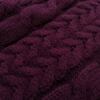 Vintage Rozmiar 34/36 Kolor Purpurowy Kołnierz Długi Zapinany Kardigan Długi rękaw Dzianina kablowa