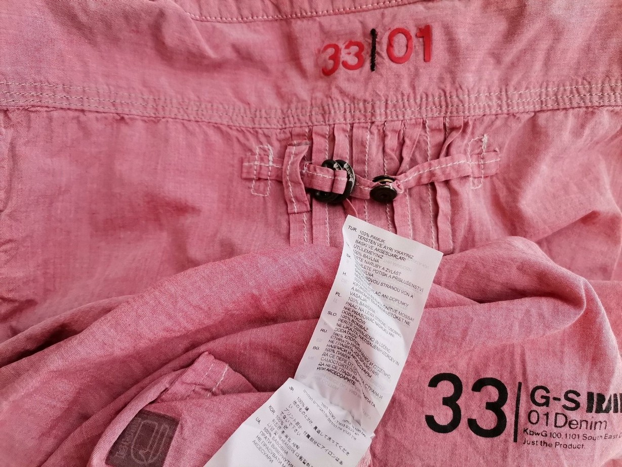 IMG_20210622_141810.jpg G-Star Raw Rozmiar M Kolor Różowy Okrągły dekolt Bluzka Popover Guziki Bezrękawnik Materiał Bawełna 100%