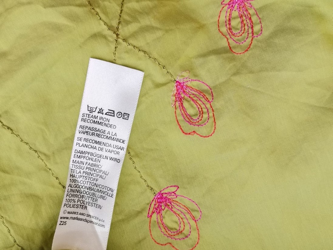 Marks&spencer Rozmiar 14 (42) Kolor Zielony W serek Sukienka A-Line Bezrękawnik Midi Materiał Bawełna 100%