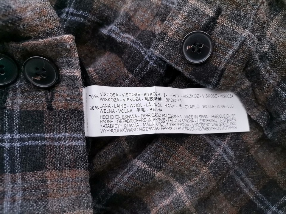 IMG_20210623_115737.jpg ZARA BASIC Rozmiar S Kolor Brązowy Krata Spodnie Rybaczki Materiał Wiskoza