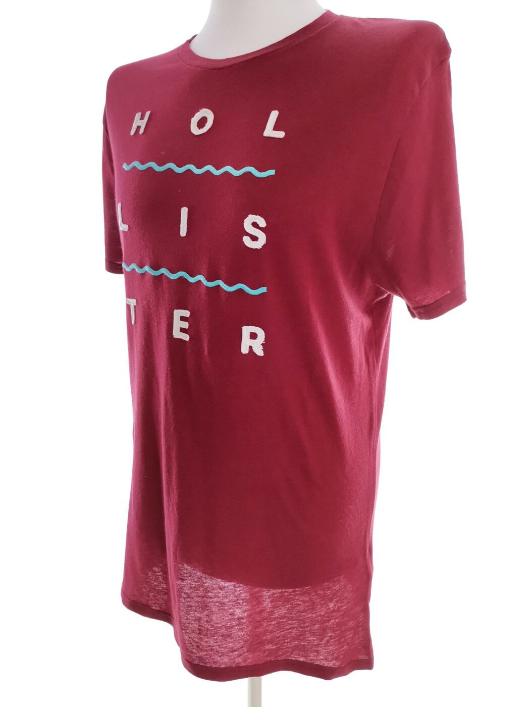 IMG_20210623_130542.jpg Hollister Rozmiar M Kolor Bordowy Męski T-Shirt Krótki rękaw Materiał Bawełna