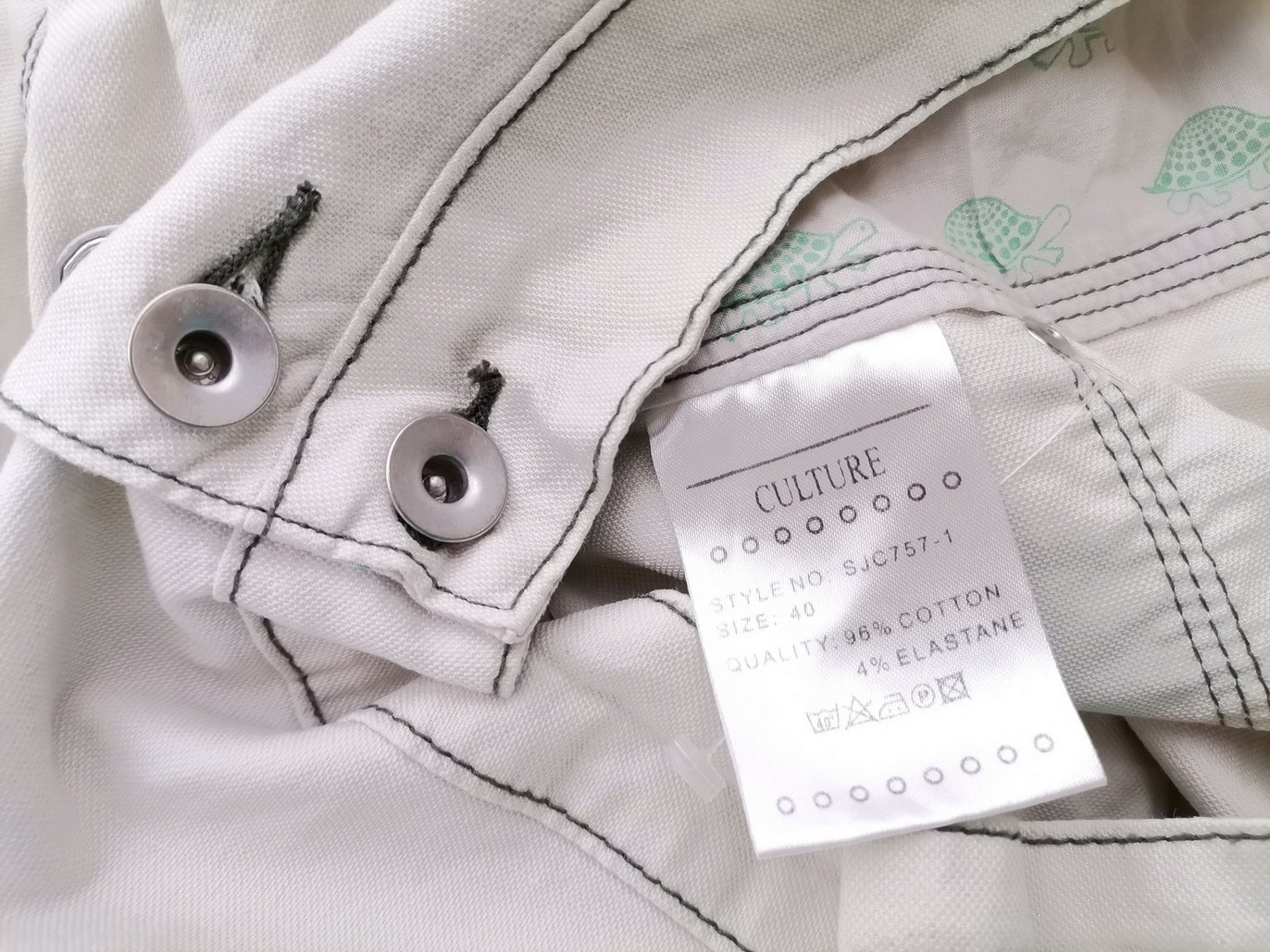 Sub Culture Rozmiar 40 Kolor Kremowy Spodnie Casual Materiał Bawełna