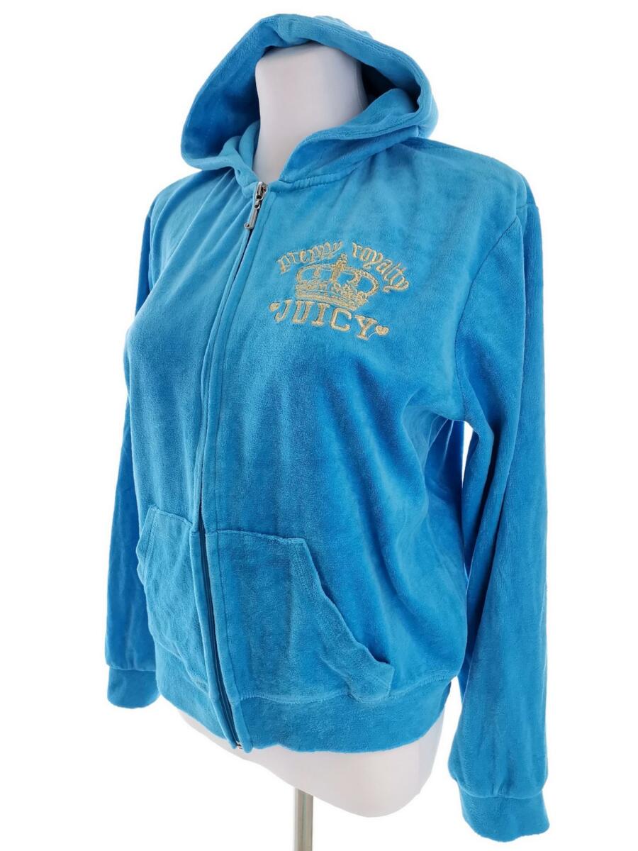 Juicy couture Rozmiar XXXL (42/44) Kolor Niebieski Bluza na suwak Długi rękaw Materiał Bawełna Juicy couture Rozmiar XXXL (42/44) Kolor Niebieski Bluza na suwak Długi rękaw Materiał Bawełna