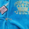 Juicy couture Rozmiar XXXL (42/44) Kolor Niebieski Bluza na suwak Długi rękaw Materiał Bawełna