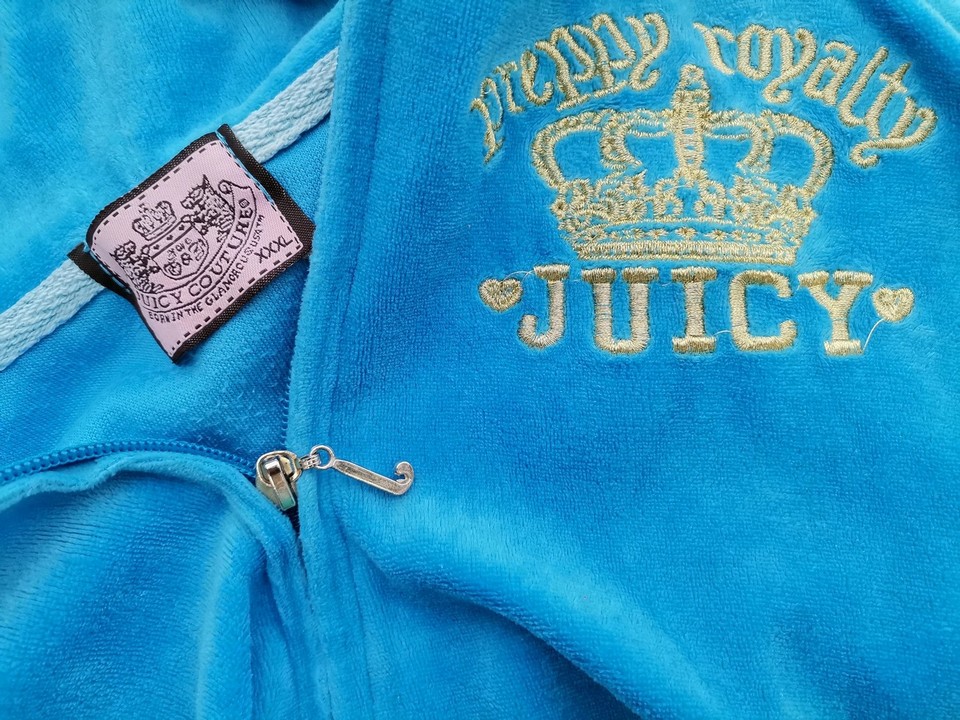 Juicy couture Rozmiar XXXL (42/44) Kolor Niebieski Bluza na suwak Długi rękaw Materiał Bawełna Juicy couture Rozmiar XXXL (42/44) Kolor Niebieski Bluza na suwak Długi rękaw Materiał Bawełna