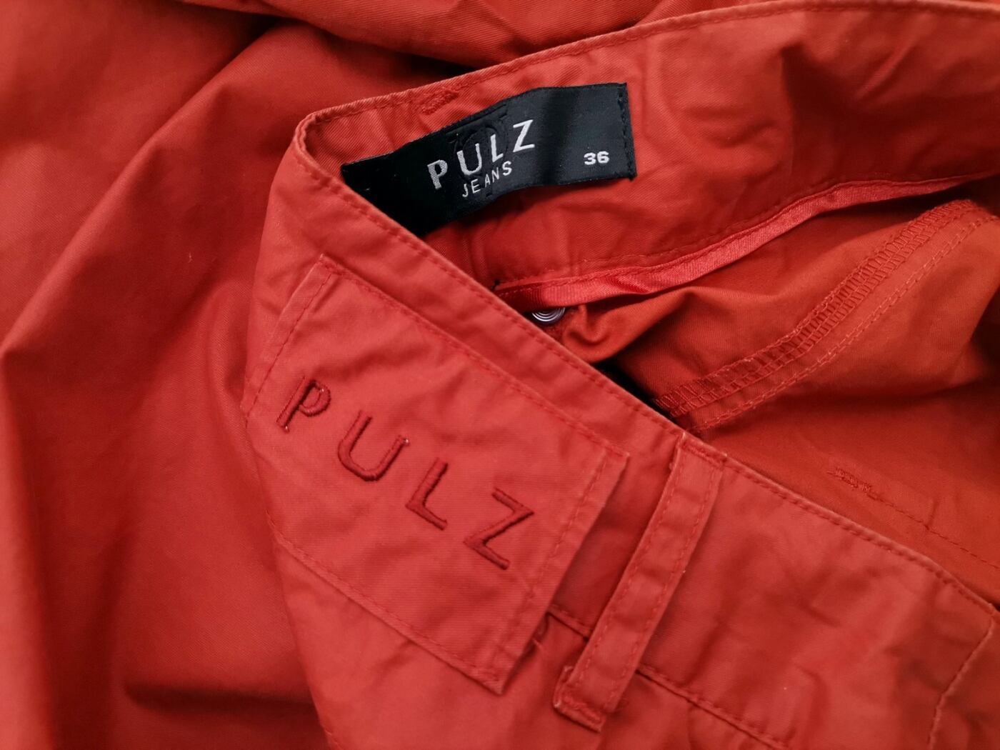 IMG_20210623_150153.jpg Pulz jeans Rozmiar 36 Kolor Pomarańczowy Spodnie Rybaczki Materiał Bawełna