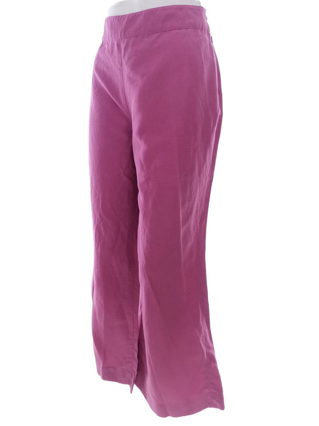 Rozmiar 14 (42) Kolor Fuksja Spodnie Eleganckie Materiał Tencel