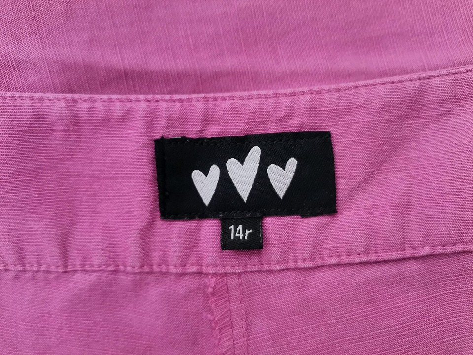 Rozmiar 14 (42) Kolor Fuksja Spodnie Eleganckie Materiał Tencel