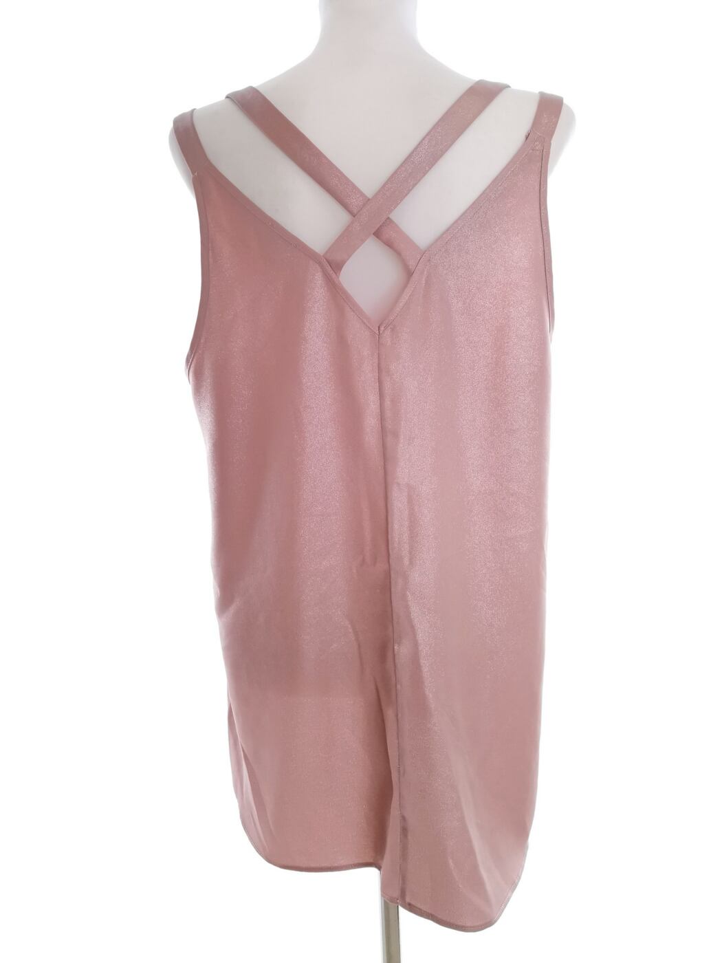 River island Rozmiar 16 (42) Kolor Różowy W serek Tunika Bluzka Bezrękawnik