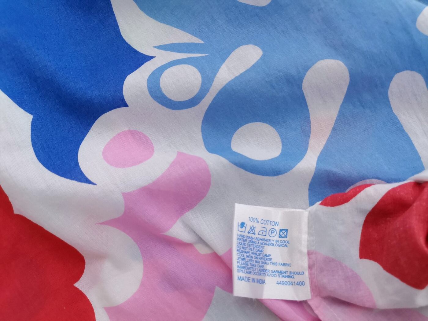 Oasis Rozmiar 12 (38) Kolor Niebieski W serek Sukienka Letnia Krótki rękaw Do Kolan Materiał Bawełna 100%