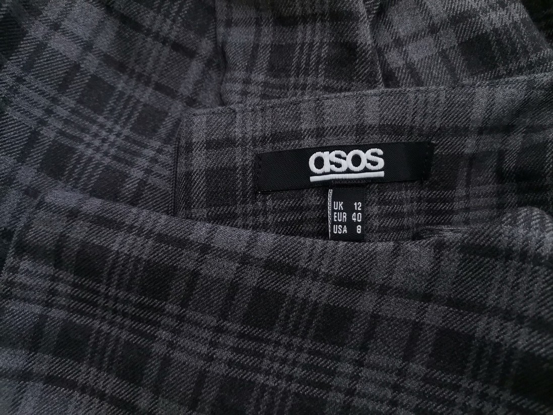ASOS Rozmiar 12 (40) Kolor Szary Krata W łódkę Sukienka Sweterkowa Bezrękawnik Do Kolan ASOS Rozmiar 12 (40) Kolor Szary Krata W łódkę Sukienka Sweterkowa Bezrękawnik Do Kolan
