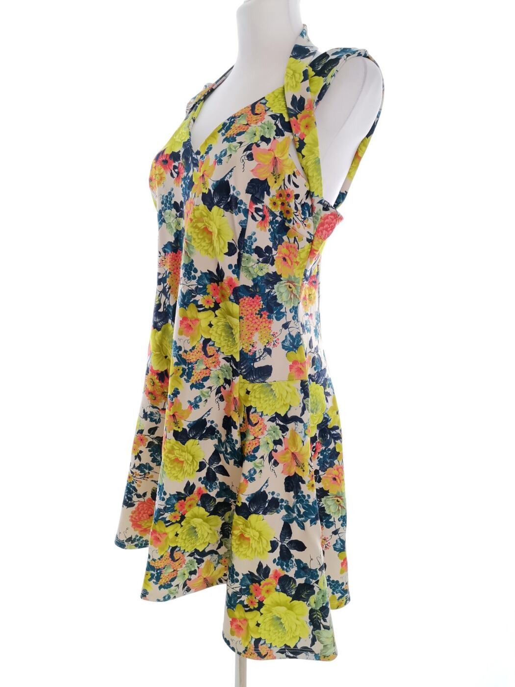 River island Rozmiar 14 (42) Kolor Limonkowa Zieleń W serek Sukienka A-Line Bezrękawnik Do Kolan River island Rozmiar 14 (42) Kolor Limonkowa Zieleń W serek Sukienka A-Line Bezrękawnik Do Kolan