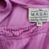 The Masai Rozmiar XL Kolor Różowy Kwadratowy dekolt Sukienka Prostokątna Krótki rękaw Do Kolan Materiał Wiskoza 100%