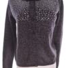 Rozmiar 164cm (34/36) Kolor Czarny Crew Neck Kardigan Zapinany Długi rękaw Materiał Bawełna