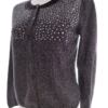 Rozmiar 164cm (34/36) Kolor Czarny Crew Neck Kardigan Zapinany Długi rękaw Materiał Bawełna