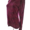 Warehouse Rozmiar 12 (40) Kolor Bordowy Panterka Crew Neck Bluzka Długi rękaw Materiał Wiskoza