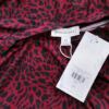 Warehouse Rozmiar 12 (40) Kolor Bordowy Panterka Crew Neck Bluzka Długi rękaw Materiał Wiskoza