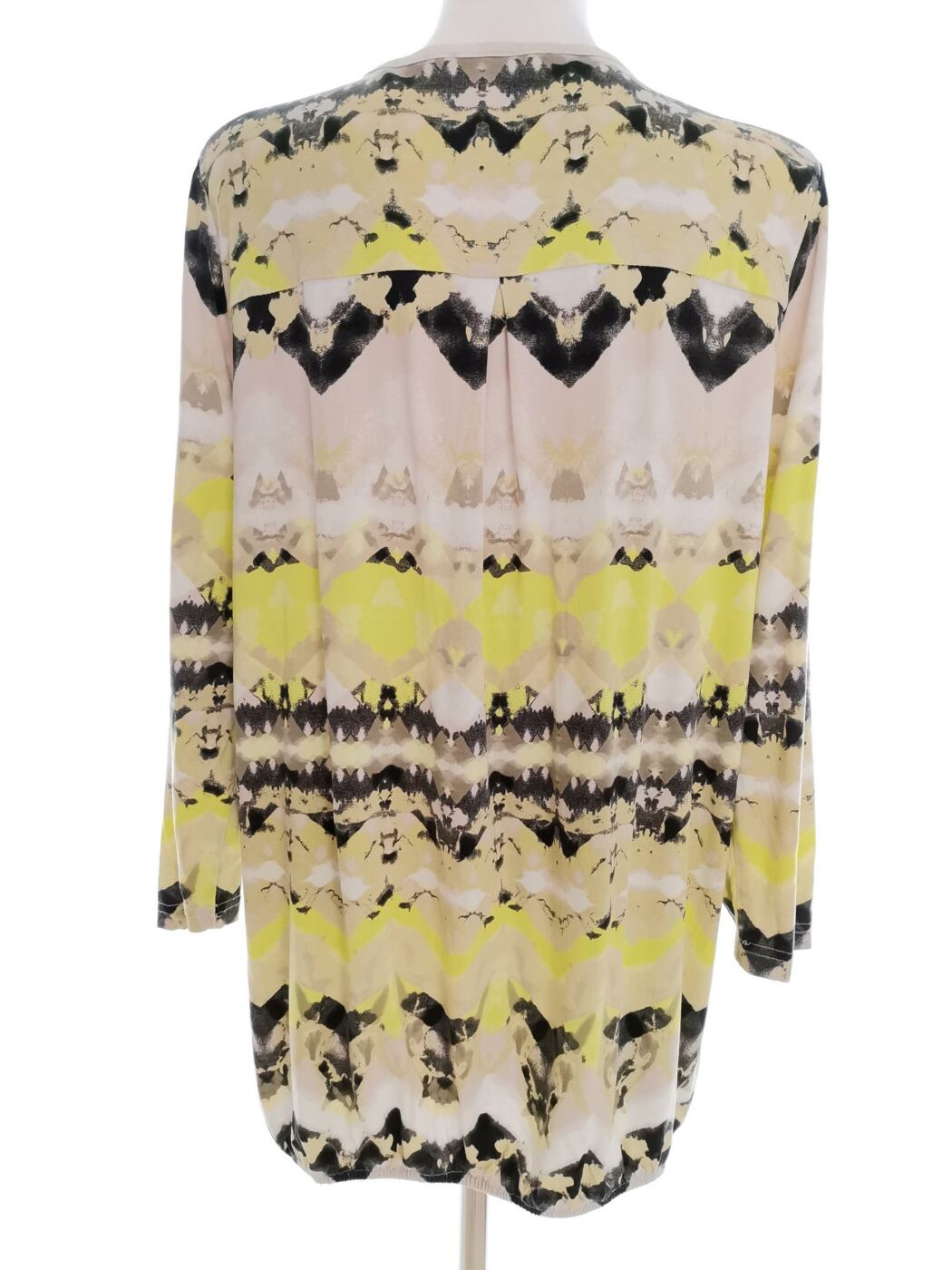 2 Biz Rozmiar L Kolor Limonkowa Zieleń Geometryczny Split Crew Neck Tunika Zapinana Bluzka Długi rękaw 2 Biz Rozmiar L Kolor Limonkowa Zieleń Geometryczny Split Crew Neck Tunika Zapinana Bluzka Długi rękaw