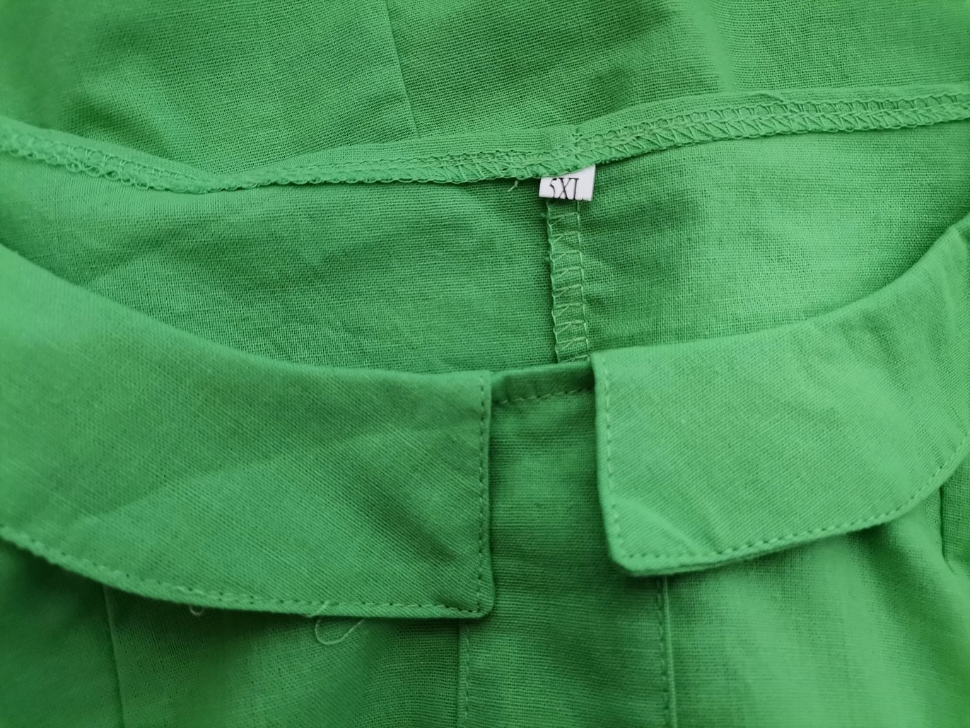 IMG_20210628_153239.jpg Vintage Rozmiar 5XL Kolor Zielony Kołnierz Bluzka Długi rękaw
