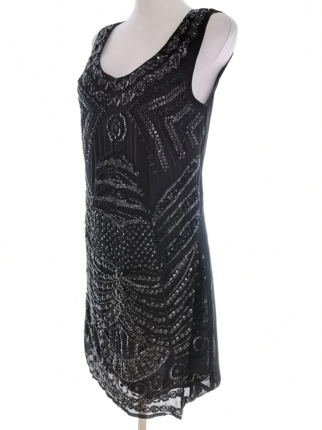 Dorothy perkins Rozmiar 10 (38) Kolor Czarny Okrągły dekolt Sukienka A-Line Bezrękawnik Do Kolan Materiał Wiskoza 100% Dorothy perkins Rozmiar 10 (38) Kolor Czarny Okrągły dekolt Sukienka A-Line Bezrękawnik Do Kolan Materiał Wiskoza 100%