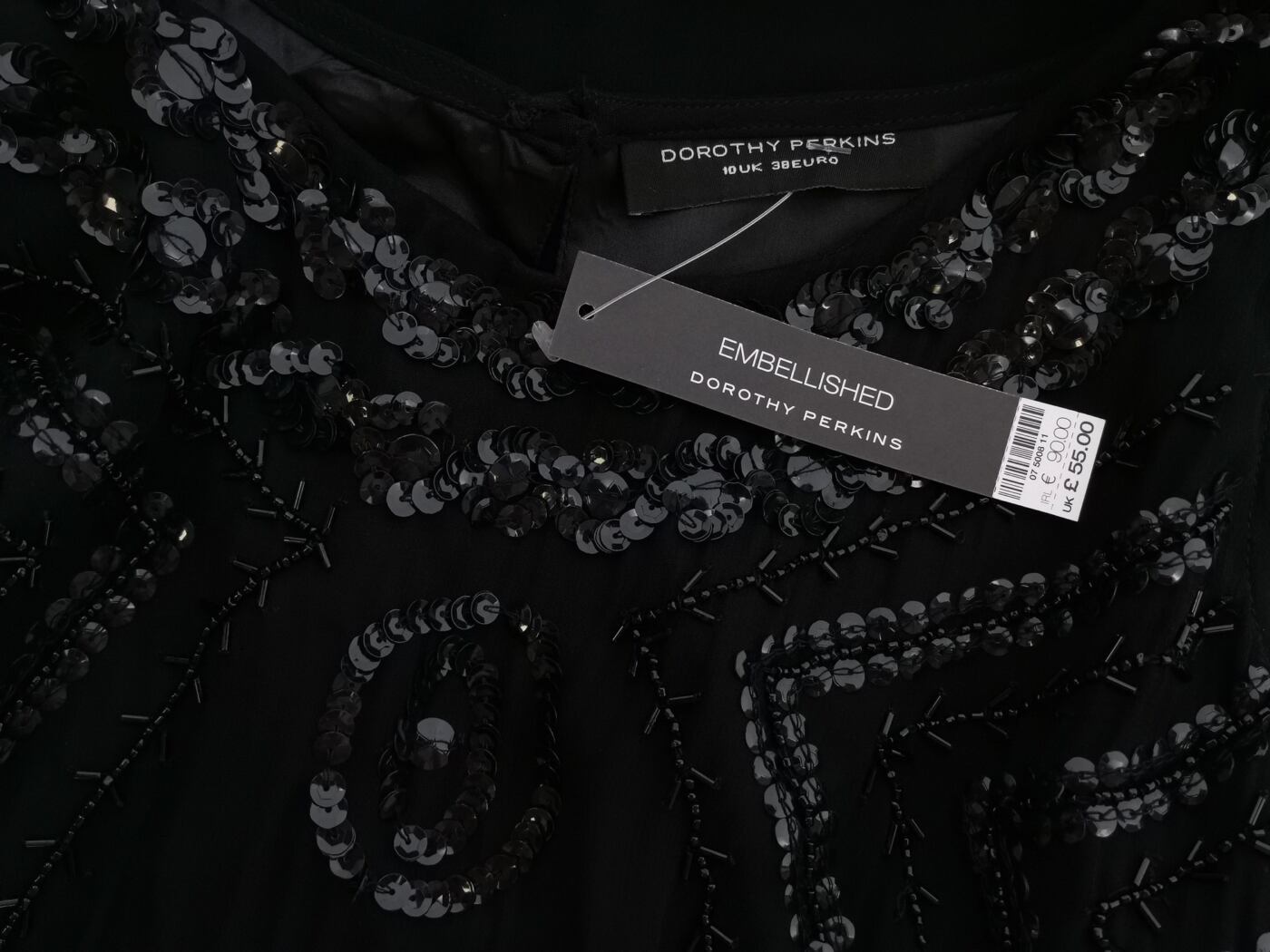 Dorothy perkins Rozmiar 10 (38) Kolor Czarny Okrągły dekolt Sukienka A-Line Bezrękawnik Do Kolan Materiał Wiskoza 100% Dorothy perkins Rozmiar 10 (38) Kolor Czarny Okrągły dekolt Sukienka A-Line Bezrękawnik Do Kolan Materiał Wiskoza 100%