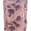 Noa noa Rozmiar 36/38 Kolor Różowy Crew Neck Bluzka Zapinana Długi rękaw Materiał Wiskoza 100%