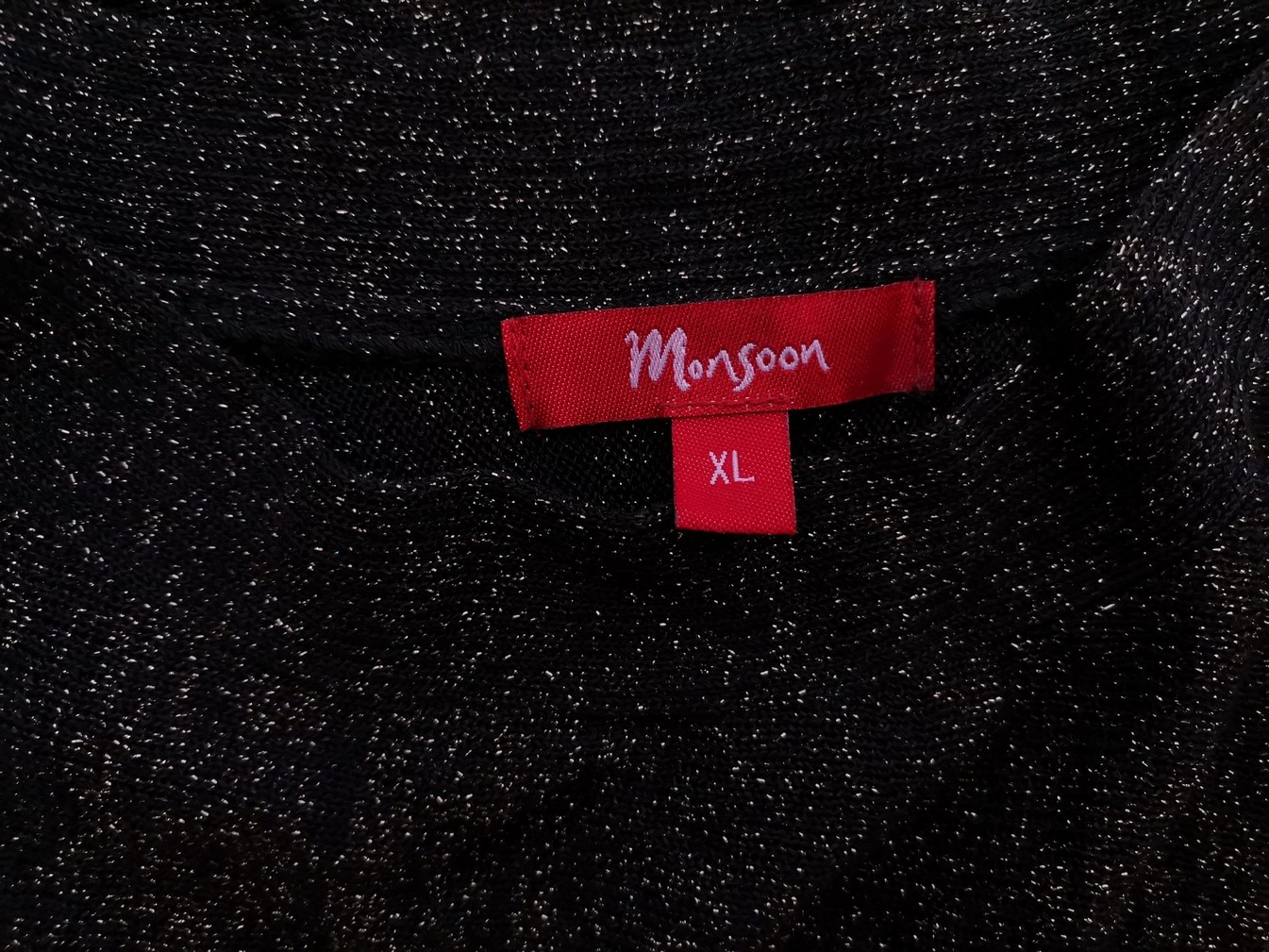 Monsoon Rozmiar XL Kolor Czarny W łódkę Tunika Bluzka Rękaw 3/4 Materiał Wiskoza Monsoon Rozmiar XL Kolor Czarny W łódkę Tunika Bluzka Rękaw 3/4 Materiał Wiskoza