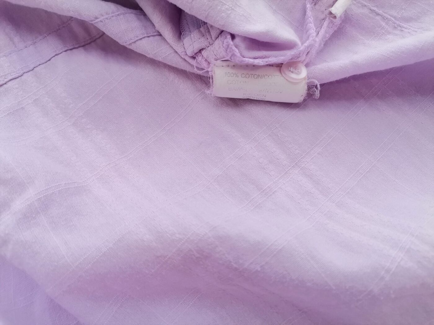 Camaieu Rozmiar 42 Kolor Lawendowy Kołnierz Tunika Popover Bluzka Rękaw 3/4 Materiał Bawełna 100% Camaieu Rozmiar 42 Kolor Lawendowy Kołnierz Tunika Popover Bluzka Rękaw 3/4 Materiał Bawełna 100%
