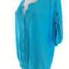 Zavanna Rozmiar 42 Kolor Niebieski Split Crew Neck Bluzka Zapinana Rękaw 3/4 Materiał Wiskoza 100%