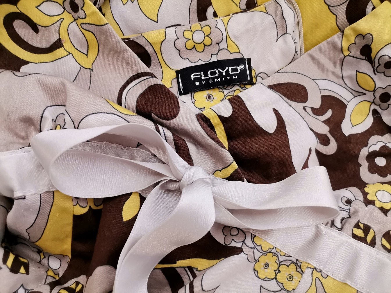 Floyd by Smith Rozmiar S Kolor Brązowy Halter Sukienka A-Line Bezrękawnik Midi Materiał Bawełna Floyd by Smith Rozmiar S Kolor Brązowy Halter Sukienka A-Line Bezrękawnik Midi Materiał Bawełna