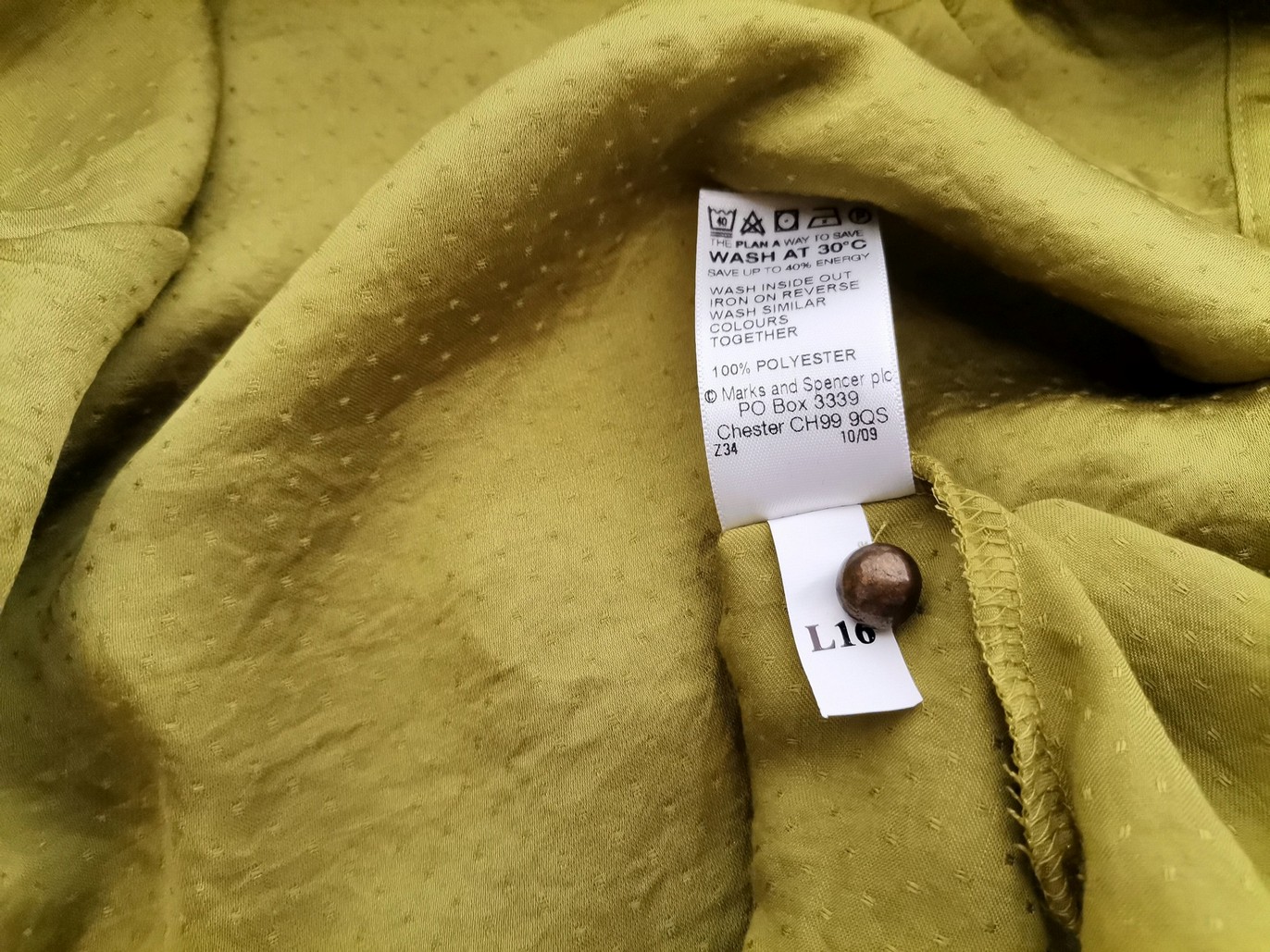 IMG_20210705_142511.jpg Marks&spencer Rozmiar 22 (50) Kolor Khaki Kołnierz Bluzka Długi rękaw