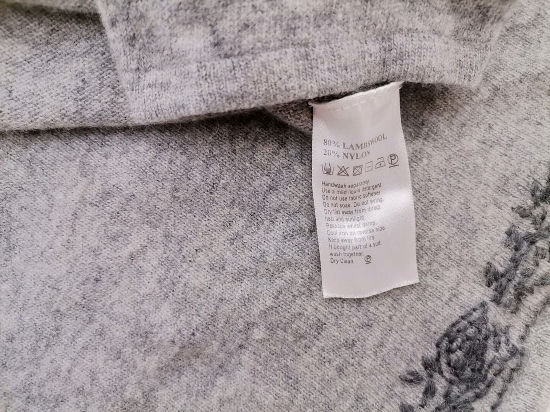 Monsoon Rozmiar S Kolor Szary Split Crew Neck Tunika Bluzka Długi rękaw Materiał Wełna Jagnięca Monsoon Rozmiar S Kolor Szary Split Crew Neck Tunika Bluzka Długi rękaw Materiał Wełna Jagnięca