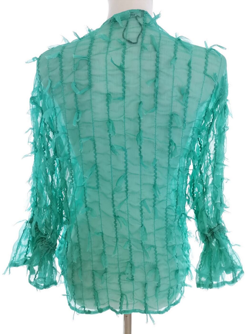 Zara Rozmiar XS Kolor Niebieski W serek Bluzka Rękaw 3/4