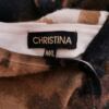 CHRISTINA Rozmiar M/L Kolor Brązowy W serek Długi Zapinany Kardigan Długi rękaw Materiał Wiskoza Cienka dzianina