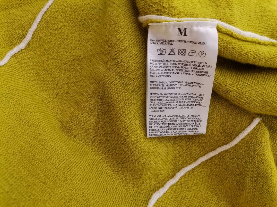 IMG_20210706_131109.jpg Ivo Nikkolo Rozmiar M Kolor Limonkowa Zieleń Crew Neck Sweter Długi rękaw Materiał Wełna 100% Cienka dzianina