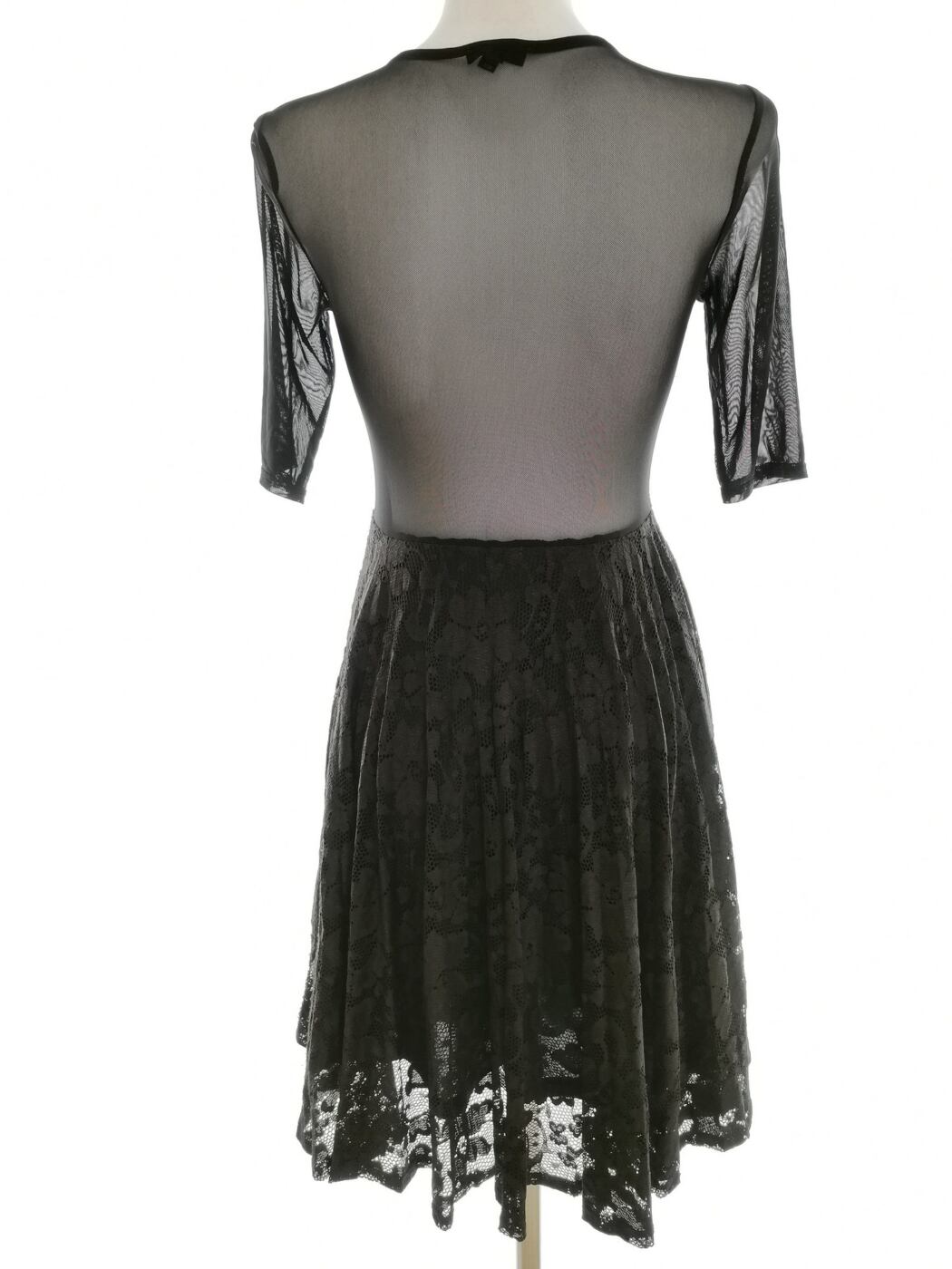 River island Rozmiar 10 (38) Kolor Czarny Okrągły dekolt Sukienka A-Line Krótki rękaw Do Kolan River island Rozmiar 10 (38) Kolor Czarny Okrągły dekolt Sukienka A-Line Krótki rękaw Do Kolan
