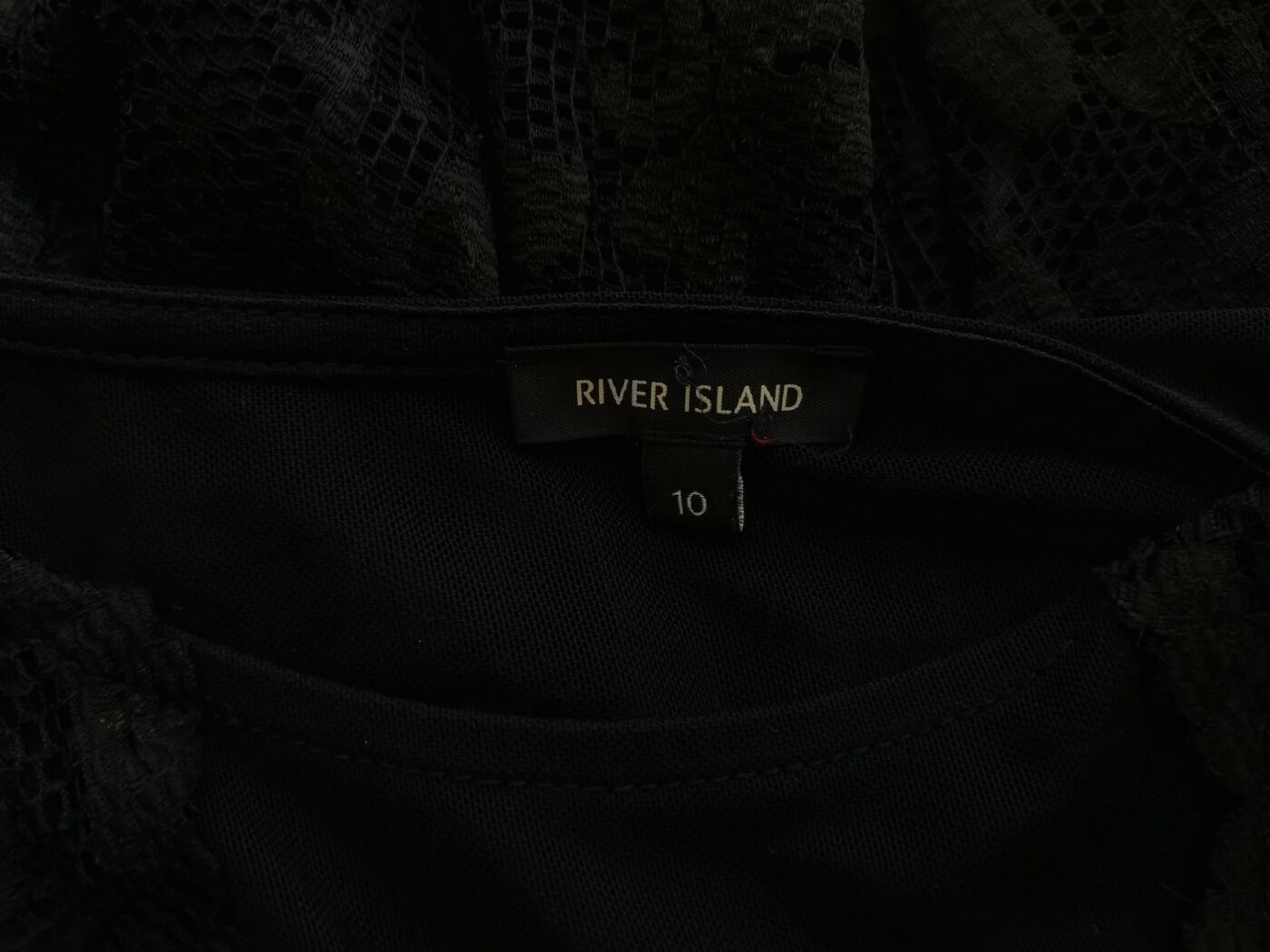 River island Rozmiar 10 (38) Kolor Czarny Okrągły dekolt Sukienka A-Line Krótki rękaw Do Kolan River island Rozmiar 10 (38) Kolor Czarny Okrągły dekolt Sukienka A-Line Krótki rękaw Do Kolan