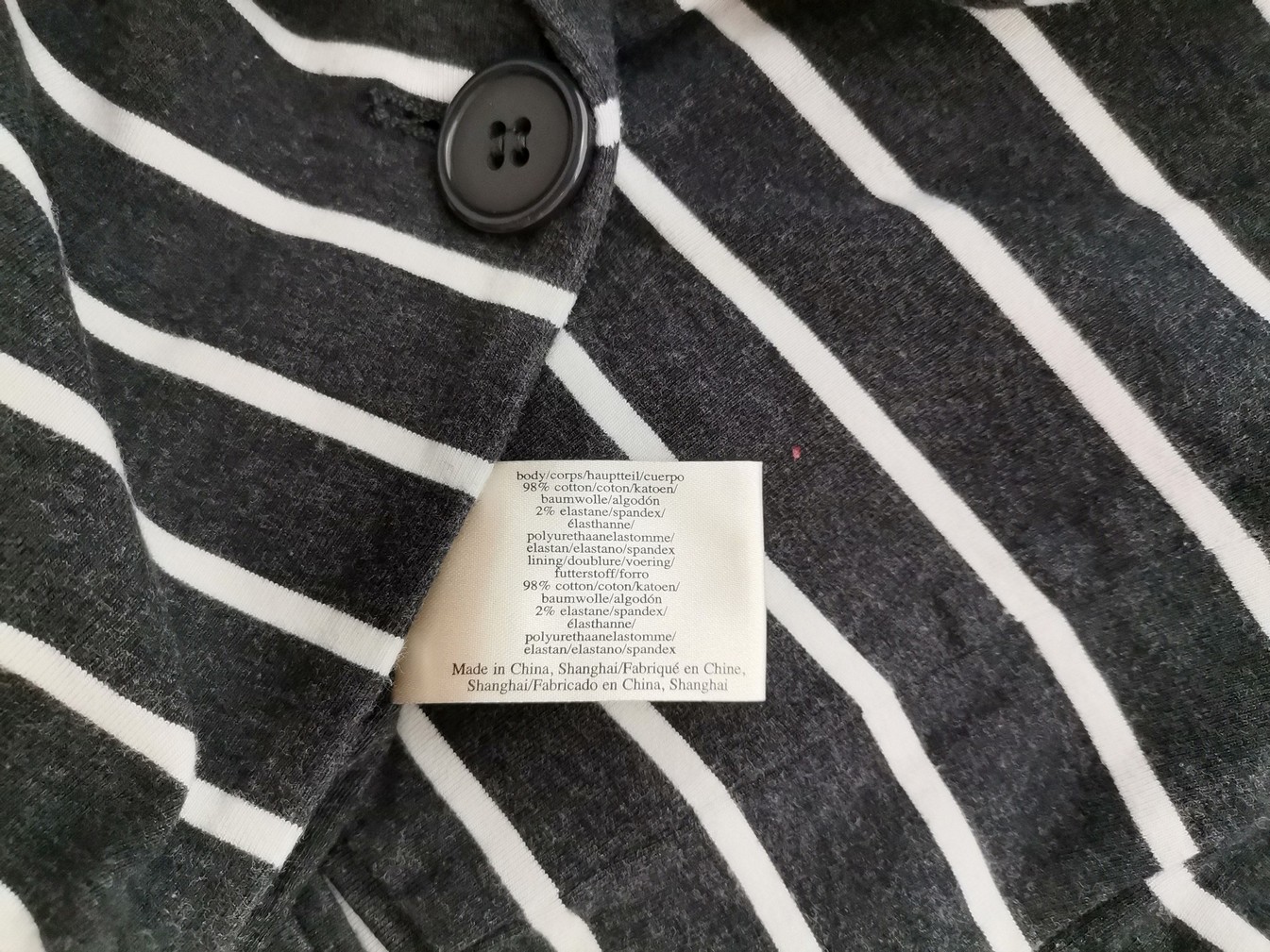 IMG_20210707_103950.jpg Laura ashley Rozmiar 12 (38) Kolor Szary Pasy Kołnierz Żakiet z zapięciem Długi rękaw Materiał Bawełna