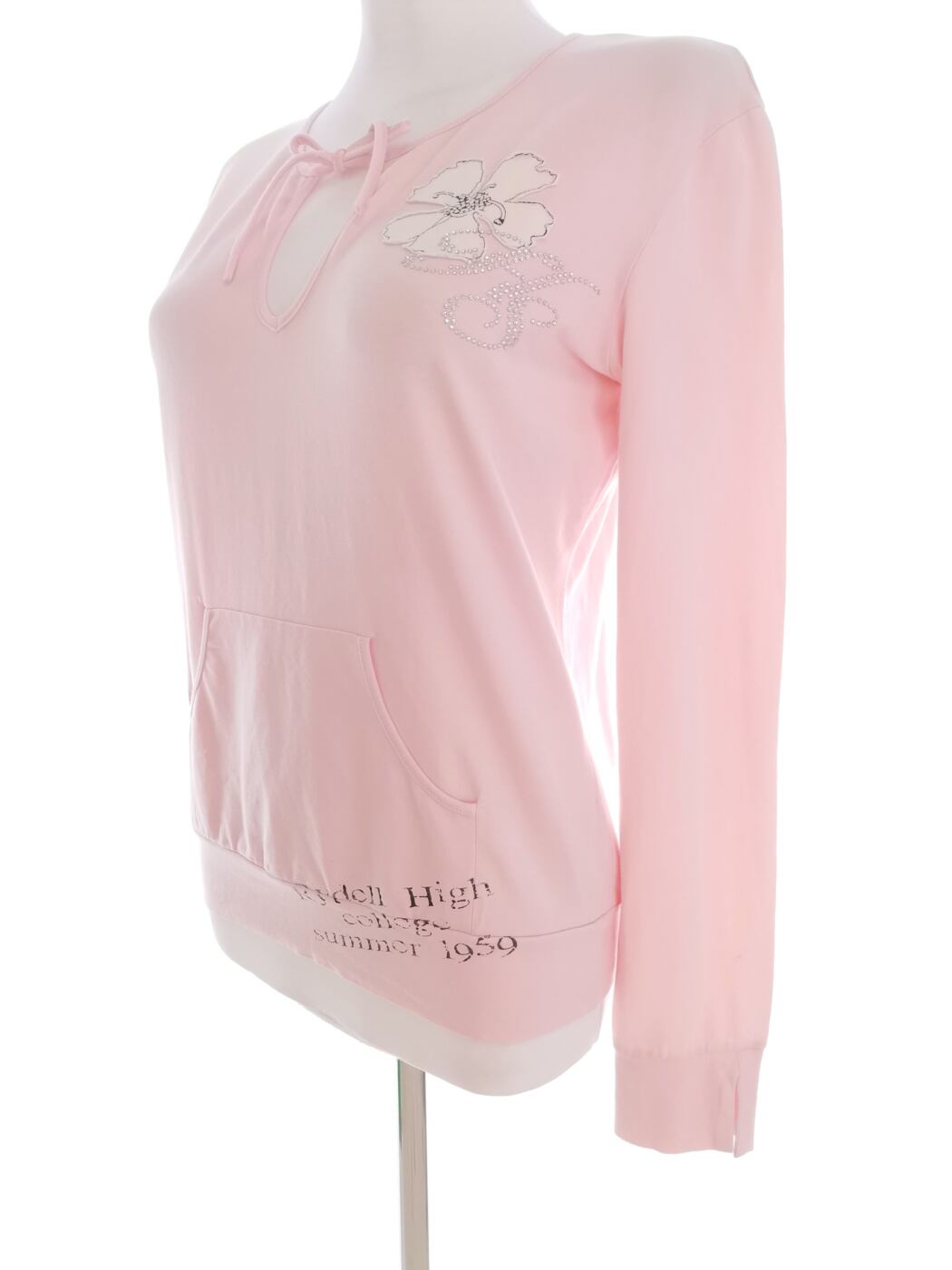 IMG_20210707_114706.jpg Marella Rozmiar L Kolor Różowy Keyhole Crew Neck Bluzka Długi rękaw Materiał Bawełna