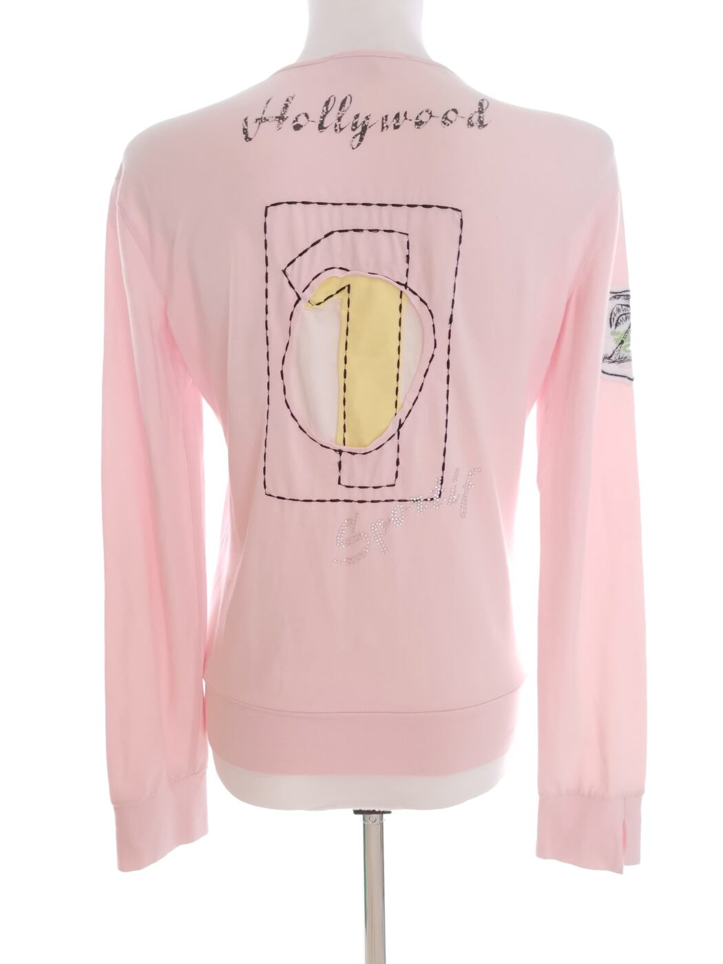 IMG_20210707_114713.jpg Marella Rozmiar L Kolor Różowy Keyhole Crew Neck Bluzka Długi rękaw Materiał Bawełna