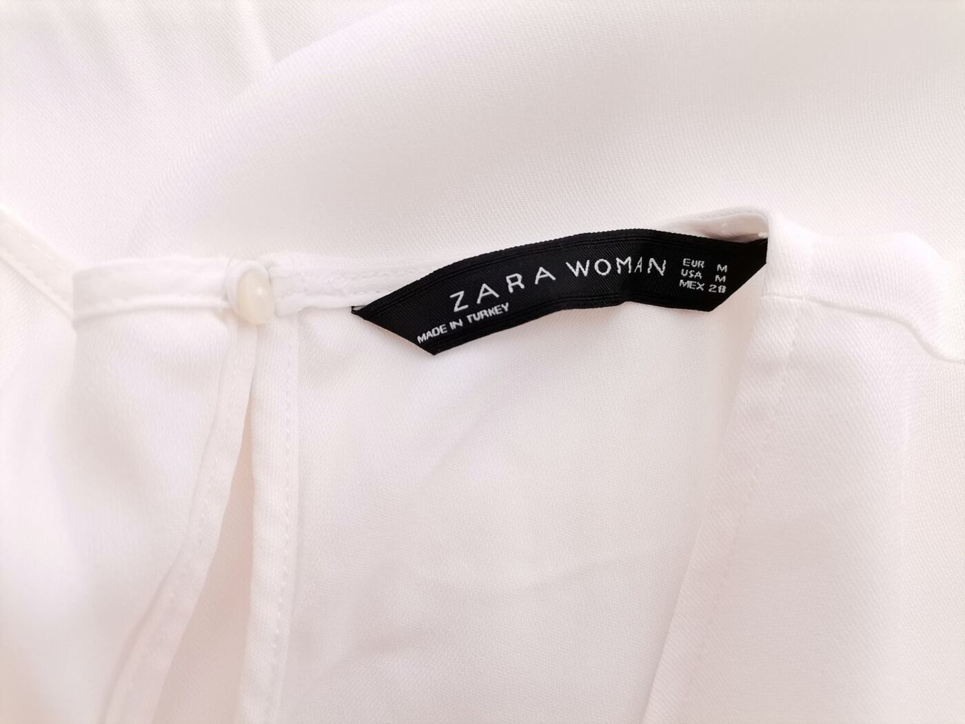 IMG_20210707_120019.jpg Zara Rozmiar M Kolor Biały Crew Neck Bluzka Krótki rękaw Materiał Wiskoza 100%