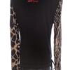 DESIGUAL Rozmiar 38/40 Kolor Czarny Geometryczny W łódkę Tunika Bluzka Długi rękaw