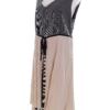 Wearhouse Rozmiar XL Kolor Granatowy Pasy W serek Sukienka A-Line Bezrękawnik Midi Materiał Bawełna